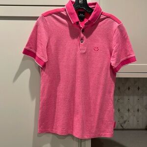 Armani exchange men’s xs polo shirt in pink